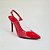 Slingback Salto Alto Bico Fino Numeração Especial Vinil Aby - Imagem 4
