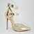 Scarpin Feminino Salto Alto Numeração Especial Lola 2 Dourado - Imagem 4