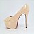 Peep toe Salto Alto Meia Pata Numeração Especial Bege Aurora - Imagem 4