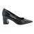 Scarpin Feminino Ramarim Salto Bloco Preto 25-16103 - Imagem 1