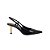 Scarpin Slingback Preto Clarice Salto Baixo Dourado Dom&Amazona - Imagem 7