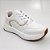 Tênis Feminino Beira Rio Branco Com Detalhes Dourados 4327.101 - Imagem 5