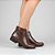 Bota Feminina Cano Curto Elis Marrom Preto Numeração Especial - Imagem 2