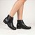 Bota Feminina Cano Curto Elis Marrom Preto Numeração Especial - Imagem 1