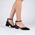 Scarpin Slingback Serena Verniz Feminino Salto Bloco Médio - Imagem 1