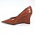 Scarpin Feminino Anabela Via Uno 968 Caramelo e Marsala - Imagem 8