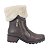 Bota De Pelo Feminina Em Couro Pegada 281495 Pinhão e Preto - Imagem 7