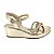 Sandalia Anabela Confortflex 2553406 Ouro Light - Imagem 1