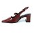 Sapato Slingback Piccadilly Feminino 764028 Marsala e Preto - Imagem 3