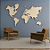 "Mapa Mundi + Rosa dos Ventos" - Peça Decorativa em MDF Premium - Imagem 1