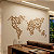 Escultura de Parede | Mapa Mundi Geométrico - Painel Decorativo em MDF - Imagem 2