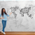 Escultura de Parede em MDF – Mapas, Viagens e Mundo | Mapa Mundi Geométrico - Imagem 5