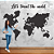 Escultura de Parede em MDF – Mapas, Viagens e Mundo | Mapa Mundi + Frase Lettering Personalizada - Imagem 7
