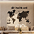 Painel Mapa Mundi | Frase Personalizada em Lettering - Escultura em MDF - Imagem 11