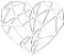 PROMOÇÃO - Escultura de Parede em MDF - Amor | Coração Geométrico - Imagem 1