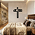 Escultura de Parede Religiosa | Jesus em Forma de Cruz - Palavra em MDF - Imagem 1