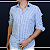 Camisa Casual - Listrada Azul e Branco - Hughes - Imagem 1