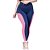 Legging Fitness Feminina com Cós Transpassado e Detalhes Lateral Neon Poliéster - Imagem 1