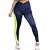 Legging Fitness Feminina com Cós Transpassado e Detalhes Lateral Neon Poliéster - Imagem 2