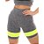 Short Fitness Feminino Meia Coxa com Detalhe Neon na Barra Poliéster - Imagem 4