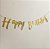 Varal Decorativo -  Happy Birthday - Dourado Holográfico - Und - Imagem 1
