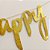 Varal Decorativo -  Happy Birthday - Dourado Holográfico - Und - Imagem 2