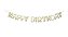 Varal Decorativo -  Happy Birthday - Dourado Vazado - Und - Imagem 1