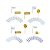 Kit para Mini Cupcakes  Happy Birthyday Dourado - Golden - 12 unds - Imagem 1