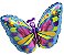 Balão de Foil -  Borboleta Multicolorida - 19x30cm - 1 und - Imagem 1