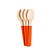 Colher de Madeira Laranja - 14cm - 10  unds - Imagem 1