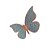 Borboleta 3D Decorativa de Papel - Rosê com fundo Azul - 6 unds - Imagem 3