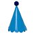 Chapéu de Aniversário Infantil Azul Mar com PomPom – Kit 5 Unidades - Imagem 2