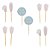 Topo de Doces/Cupcakes - Patinhas e Orelhinhas - 10 unds - Imagem 1