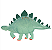 Prato de Papel Dinossauro Stegosaurus para Festa Infantil - Meri Meri | Formato Criativo | 4 Unidades | Detalhe Cobre - Imagem 1