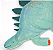Prato de Papel Dinossauro Stegosaurus para Festa Infantil - Meri Meri | Formato Criativo | 4 Unidades | Detalhe Cobre - Imagem 3