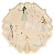 Prato de Papel Princesas para Festa Infantil - Meri Meri | 8 Unidades | Formato Criativo com Detalhe Dourado - Imagem 1