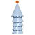 Chapéu de Aniversário Infantil com Pompom – Azul Céu e Laranja | Kit 5 Unidades - Imagem 1
