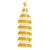 Chapéu de Aniversário com Pompom – Listra Amarelo Queimado | Kit 5 Unidades para Festa Infantil e Decoração de Aniversário - Imagem 1