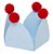 Forminhas para Doces de Festa com PomPom – Azul Céu  e Vermelho | Kit 10 Unidades - Imagem 1
