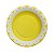 Prato de Papel Onda Amarelo 20cm - 8 unds - Imagem 1
