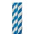 Canudo de Papel Listrado Azul Royal - 20 unds - Imagem 1