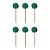 Topos para Doces/Cupcakes/Salgados - PomPom Verde Folha - 6 unds - Imagem 1