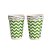 Copos de Papel Chevron Verde Água - 8 unds - Imagem 1