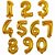 Balão de Foil Numeral Dourado - Escolha o Número entre  0 a 9 - Na und - Imagem 1