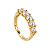 Anel Meia Aliança Cravejada 05 Paula - Banho 12 Camadas Ouro 18k - Imagem 1