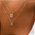 Colar Escapulário 2 em 1 Dourado Com Fecho - Sagrado Coração de Jesus com Nossa Senhora do Carmo - Imagem 4
