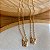 Colar Escapulário Mini Corrente Elo Português - Banho 12 Camadas Ouro 18k - Sagrado Coração de Jesus com Nossa Senhora do Carmo - Imagem 5