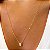 Colar Escapulário Mini Corrente Elo Português - Banho 12 Camadas Ouro 18k - Sagrado Coração de Jesus com Nossa Senhora do Carmo - Imagem 2