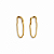 Brinco Sofia Oval Orgânico Banho Ouro 18k - Imagem 1