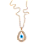 Colar Olho Grego Cravejado - Banho 12 Camadas Ouro 18k - Imagem 1